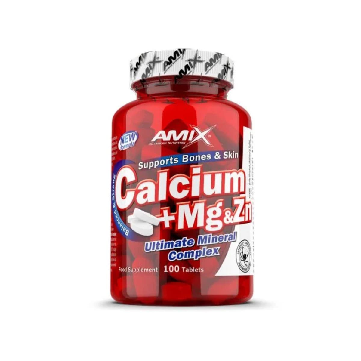 Calcio + Magnesio + Zinc - 100 Tabletas