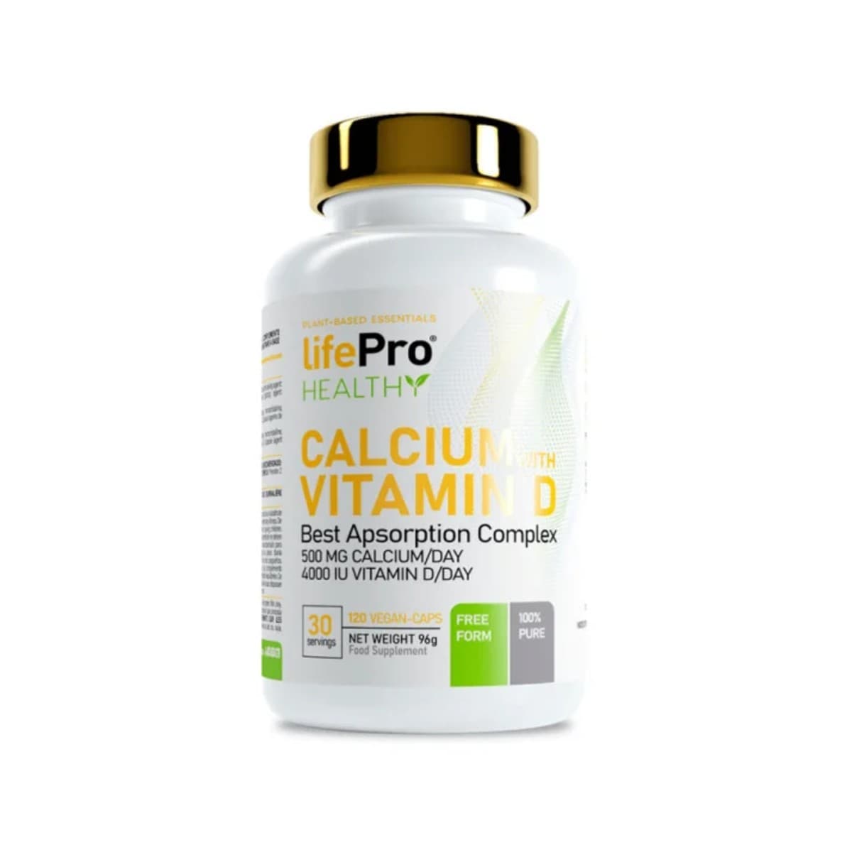 Calcio + Vitamina D - 120 Cápsulas veganas