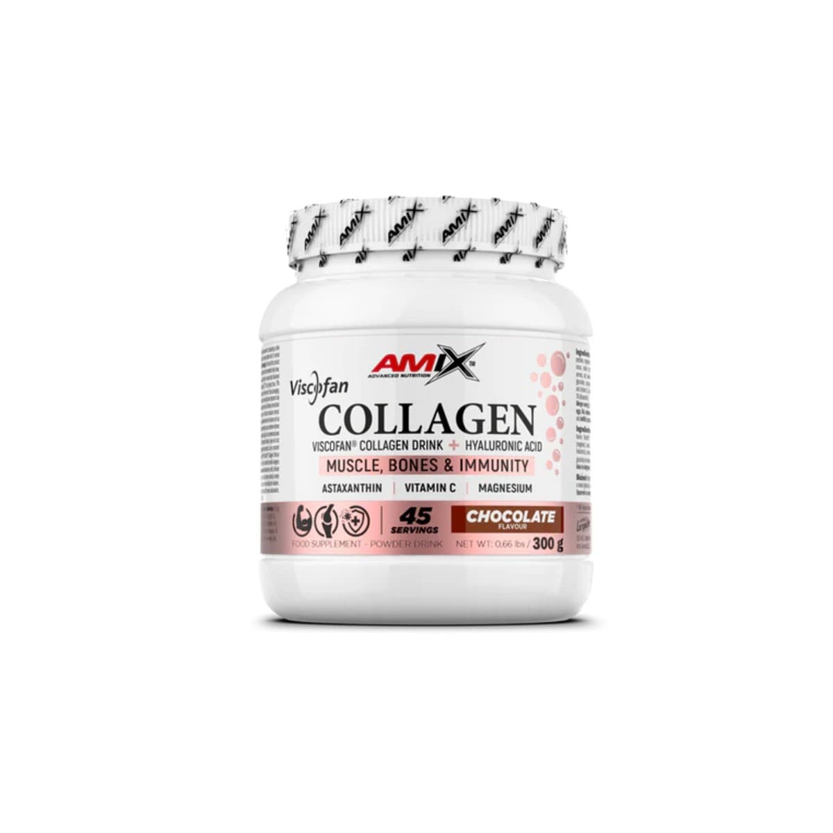 Colágeno Bovino Viscofan 300 g – Amix™ CHOCOLATE